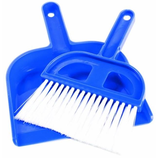 Tent Whisk with Dust Pan Blue