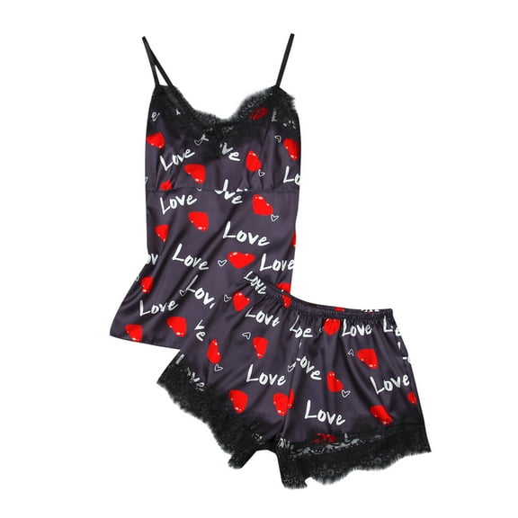 Odeerbi 2024 Women Pajama Sets Autumn And Winter Sling Nightdress Nightwear Leisure Wear Pajamas Blue