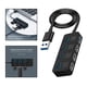 thumbnail image 1 of Concentrador USB 3.0 delgado de 4 puertos, con interruptores de alimentación LED individuales Concentrador USB de datos portátil para XPS para Surface shamjiam  Centro de transferencia de datos, 1 of 9