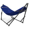 thumbnail image 2 of Tranquillo Universal 106.5" Double Hammock w/ Adjustable Stand & Bag, Blue, 2 of 12