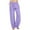 C660 Purple, variant on Gbsyewxs Pants For Women Solid Color High Elastic Waist Drawstring Wide Leg Breathable Casual Women'S Pants Brown