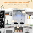 thumbnail image 3 of Patiojoy Corner Wooden Play Kitchen with Lights & Sounds Large Pretend Play Kitchen Set White, 3 of 10