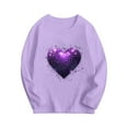 thumbnail image 5 of Lorytime Valentine Sweatshirts for Girls Without Hoodie Long Sleeve Tops Heart Valentine's Day Pullover Holiday Outerwear, 5 of 6