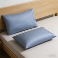 thumbnail image 2 of Oioii 2PCS 20x26in Summer Envelope Style Pillowcases, Soft Breathable Bedding, Simple Design, for Dorm, Bedroom and Home Daily Use,Blue, 2 of 6