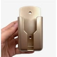 thumbnail image 3 of 4 Pcs Remote Control Holders Rack Wall Mount Media Organizer Phone Charging Storage Box for Home Office Living Room Bedroom (Gold, Small), 3 of 3