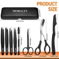 thumbnail image 7 of MORGLES Eyebrow Tweezers Kit, 8 Pcs Stainless Steel Precision Brow Shaping Set with Scissors, Razor, Brush & Travel Case, Black & White, 7 of 7