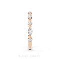 thumbnail image 4 of 1/2 Ctw Moissanite Wedding Band 14K Rose Gold Plated S925 Silver Stackable Ring D Color VVS1 Fine Jewelry Gift Size 9, 4 of 6