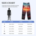 thumbnail image 2 of Salouo Cat Watching City Sunset Print Pajama Pants for Men, Lounge Pants Elastic Waistband Casual Men's sleepwear Loungewear Sleep Pajama Pant -X-Large, 2 of 7