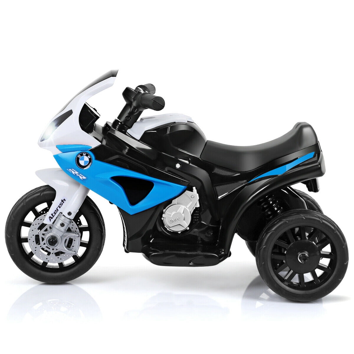 Topbuy 3 Wheels Bicycle 6V Electric Kids Ride On Motorcycle BMW Licensed Car w Music Light Blue Walmart