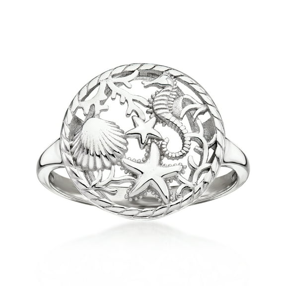 Ross-Simons Sterling Silver Sea Life Ring, Women's, Adult