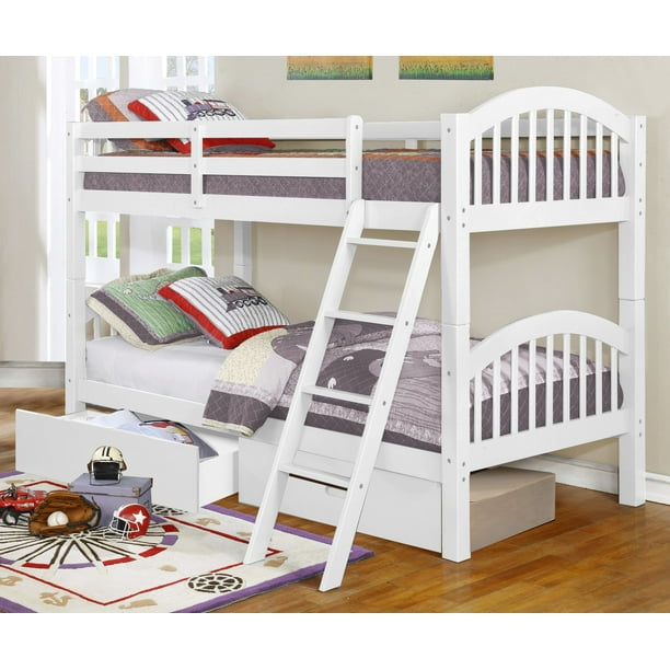 Glenmount Convertible Twin Arched Bunk Bed