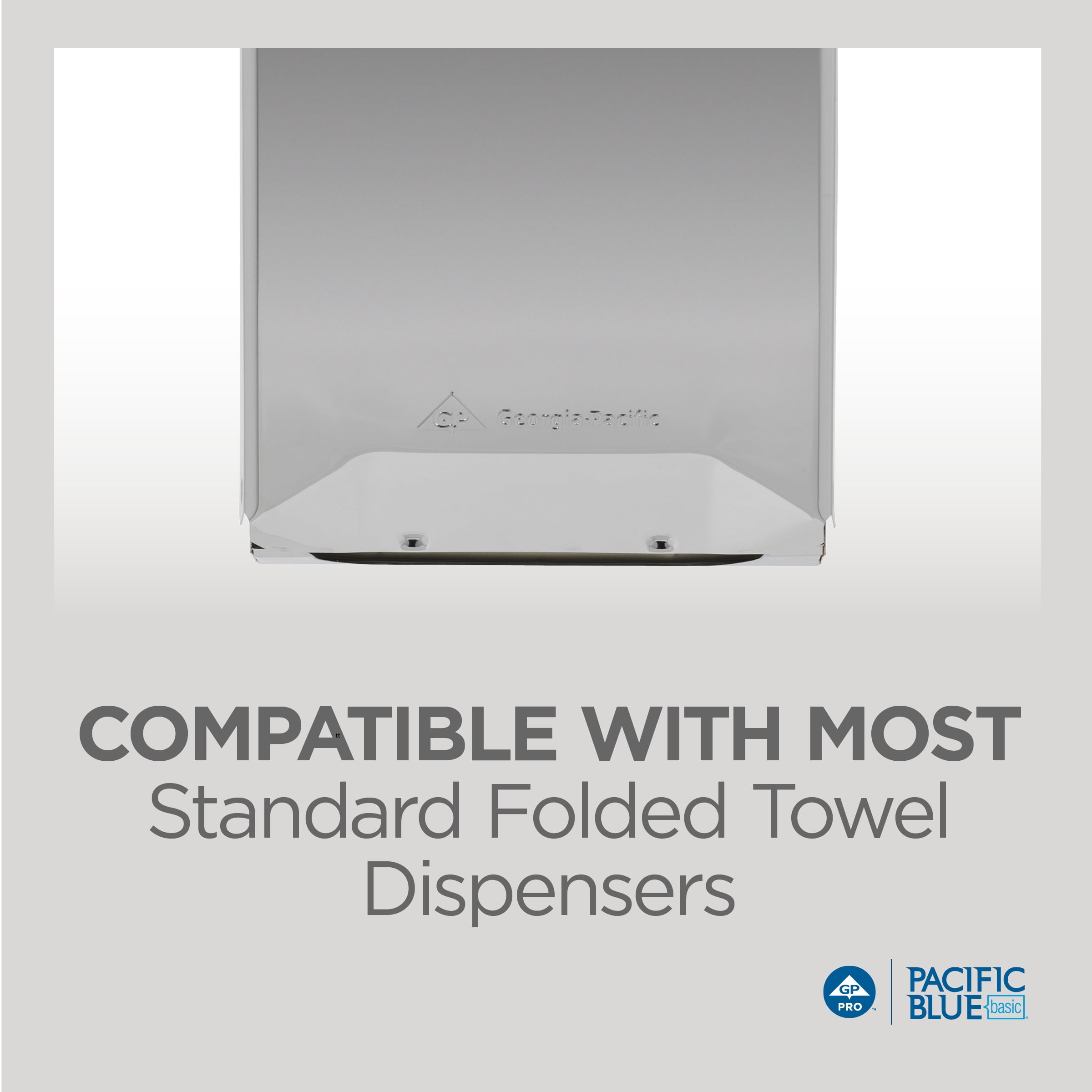 Pacific Blue Basic® C-Fold Paper Towels by GP PRO (Georgia-Pacific), White, 20603, 10.1” x 12.7” (LxW), 240 Towels Per Pack, 10 Packs Per Case
