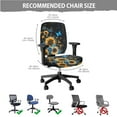 thumbnail image 5 of FKELYI Vintage Sunflower Butterfly Print Office Chair Slipcovers with 2 Pcs Armrest Covers Stretch Fabric Computer Chair Cover for Armchair Swivel Chair Home Office Decor, 5 of 7
