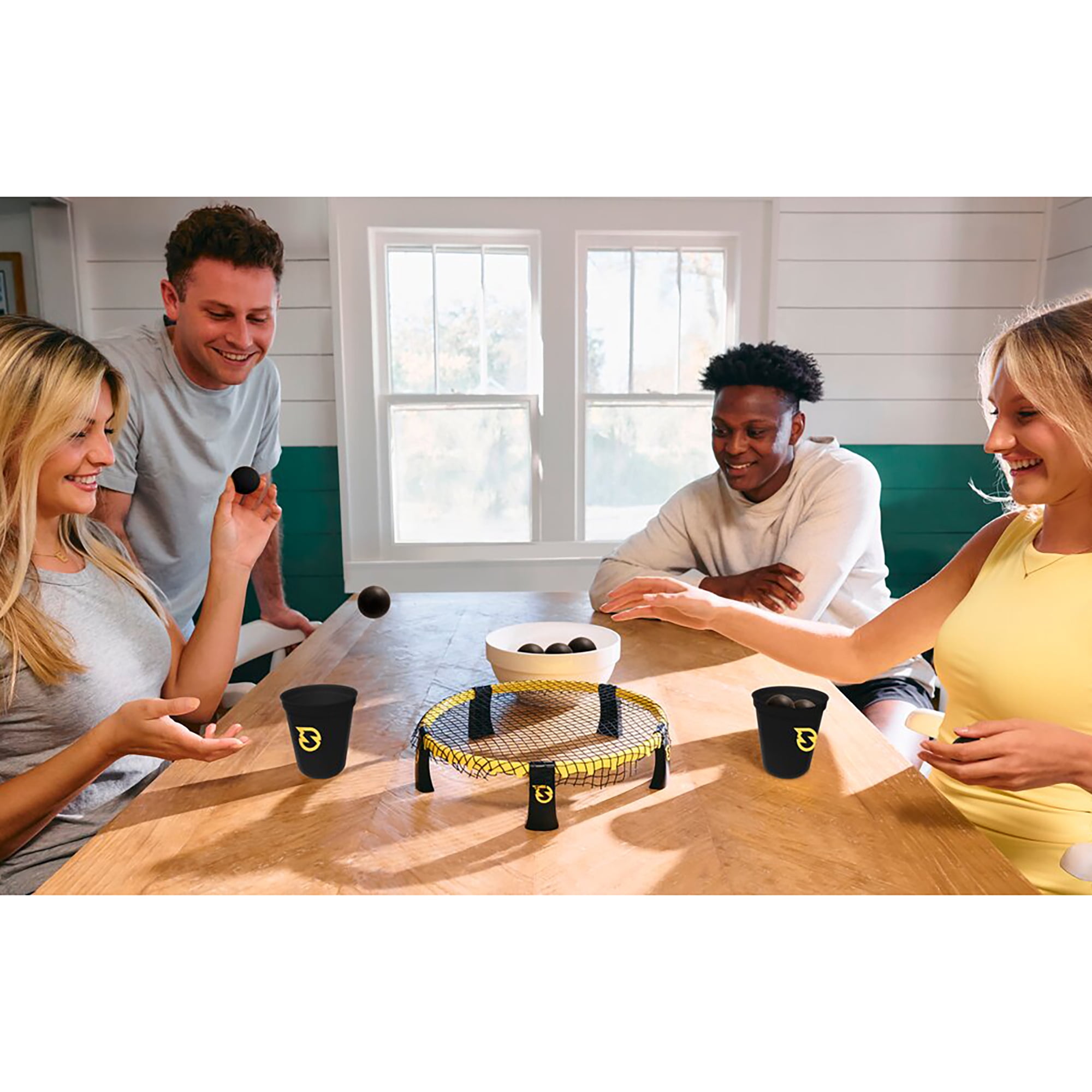 Spikeball: Spikepong Mini Game - Tabletop Indoor Party Game, Bounce Balls On The Net To Land In The Cups, Head-To-Head Competitive Family-Friends Play