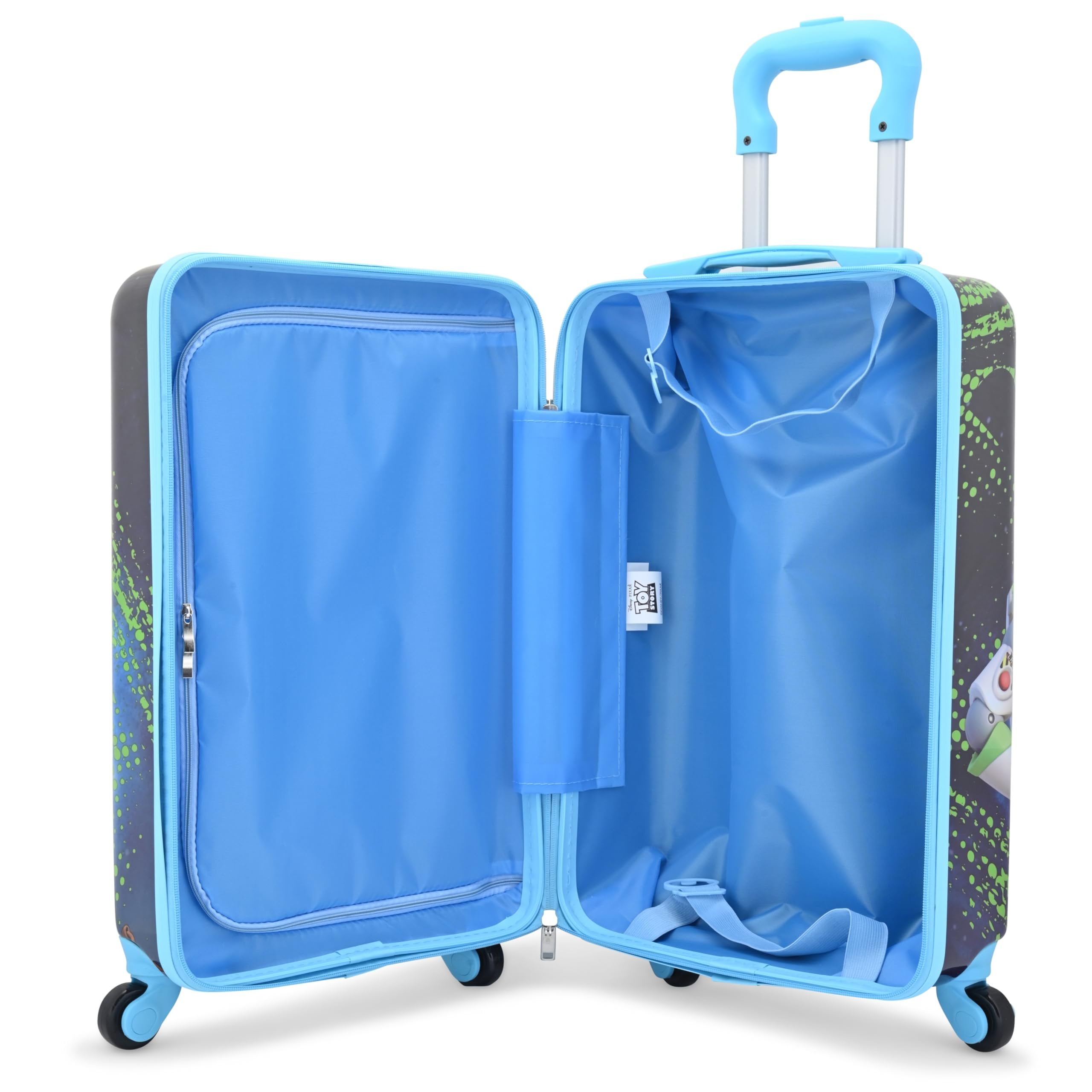 Disney Toy Story 20" Hardshell Luggage - Woody Buzz Cute & Durable Hard-side Suitcase for Travel with Spinner Wheels 20"x12"x8"