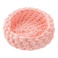 thumbnail image 2 of Cama nido para gatos tejida a mano, cama para mascotas, cama redonda portátil para perros pequeños, cama calmante para gatitos, cesta para dormir para Rosa 50cm, 2 of 10