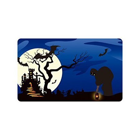 Rylablue Horrible Halloween Night Castle Doormat Floor Mats Rugs