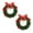 C, variant on hulanddfd 2 PCS Christmas Window Stickers, Simulation Christmas Wreath Clings Decorations for Home Xmas Decor