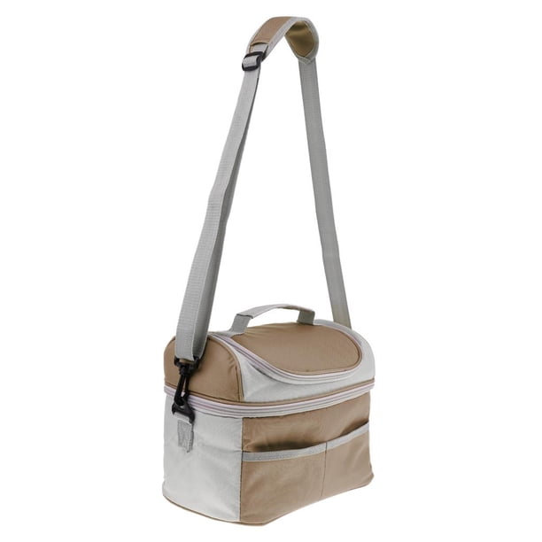 Bolsa de almuerzo de aislamiento Soledad de diseño de doble capa con Gran correa de hombro