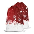 thumbnail image 2 of Christmas Bags Drawstring,Red Christmas Snowflake Pattern Large Xmas Christmas Gift Bags,Reusable for Xmas and New Year Party Favors and Supplies,27.6" X 19.7", 2 of 6