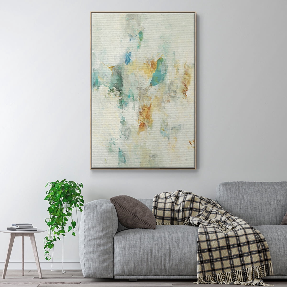 Let's Dance Framed Premium Gallery Wrapped Canvas - Ready to Hang - 27 x 41 - Natural Wood Floating Frame