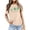 Beige, variant on Bibifish Womens Tshirts Simple Christmas Tree Print T Shirts Soft Smooth Crewneck Short-Sleeve Tshirts Summer Daily Holiday Party Trendy Tees