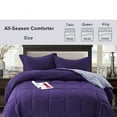 thumbnail image 6 of 3Pcs Down Alternative Comforter Set Oversized King Size, All Season Reversible Comforter with Two Shams, 6 of 8
