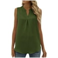 thumbnail image 2 of QUNYINEY Sleeveless Women Tank Top V Neck Casual Solid Tops Summer Flowy Loose Tank Tops, 2 of 5