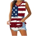 thumbnail image 6 of Jsaierl Independence Day Tank Tops for Women Summer Patriotic American Flag Print Tees Loose Fit Sleeveless T Shirts Cami Classic V Neck Tanks S-XXXL, 6 of 6
