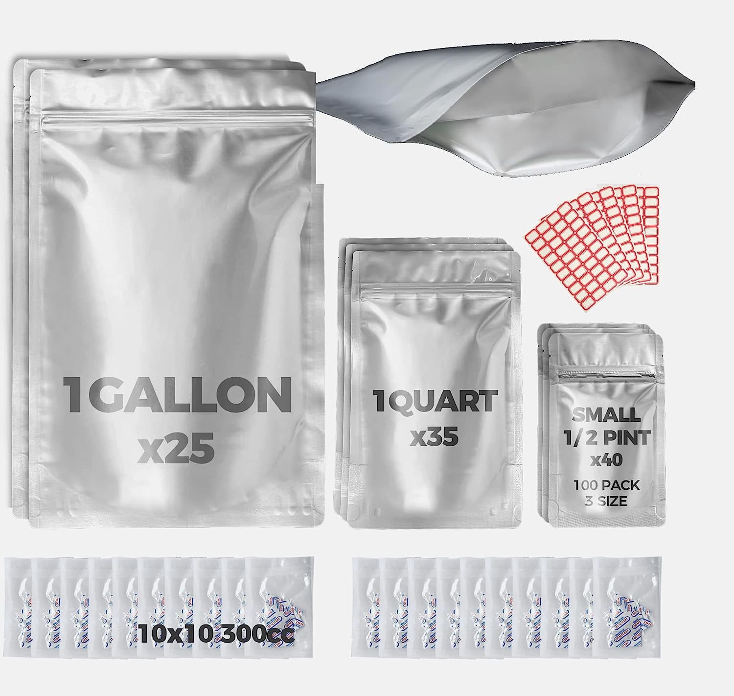 Dry-Packs 60, 1 Gallone 10x14 Mylar Borse & 60, 300 Italia - Foto 6