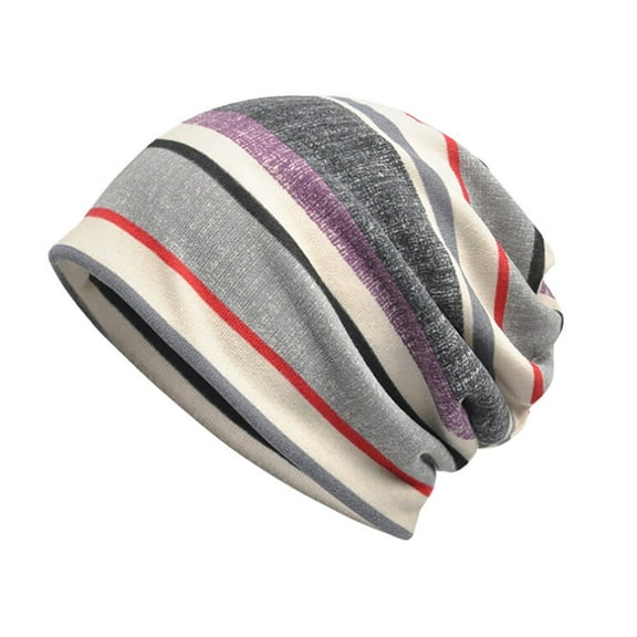 MEICHEN Turbans for Women Women India Muslim Stretch Turban Hat Stripe Print Hair Loss Head Scarf Wrap All Seasons Fashion Must Have