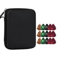 thumbnail image 1 of Graflsoa Durable Guitar Pick Holder with 15 Random Color Picks (0.75mm) - Black Canvas & EVA Material, Compact & Shockproof Design for Easy Storage MX0315D, 1 of 6