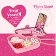 thumbnail image 5 of Paris Hilton Bento-Style Heart-Shaped Snack Box, Built-In Phone Stand, Removable Wrist Strap, Pink, 5 of 9