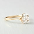 thumbnail image 4 of Jewelerix 14K Yellow Gold Vermeil Wedding Promise Ring Oval Shape Engagement Ring Timeless Moissanite Simple Solitaire Proposal Gift Ring, 4 of 5