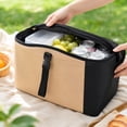 thumbnail image 4 of Universal Stroller Accessory Organizer Waterproof Stroller Organizer with Insulated Bottle Pocket Great Student Shower Gift Tan Oxford Fabric, 4 of 6