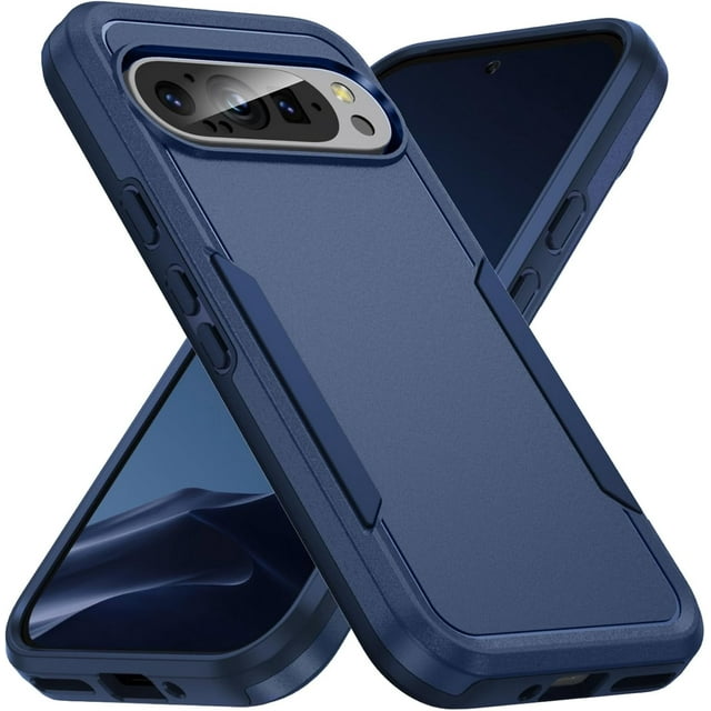 KOMI Red, 9Pro, Case for Google Pixel 9/ 9Pro/ 9ProXL, Heavy Duty Dual-Layer Protection, PC Shockproof Phone Case with Matte Design Anti -Fall