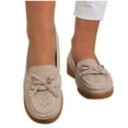 thumbnail image 4 of Fesfesfes Loafers Women Round Toe Shoes Slip-On Comfort Fashion Comfortable For Walking Flat Shoes 39(7), 4 of 8