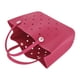 thumbnail image 2 of Bolso de mano grande de playa rojo rosa, material EVA duradero, multifuncional y portátil con diseño de agujero redondo, 2 of 10