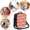 thumbnail image 5 of Logiee Red Lobster Print Insulated Lunch Bag for Women/Men, Reusable Lunch Box for Office Work School Picnic Beach,Leakproof Freezable Cooler Bag with Shoulder Strap, 5 of 7
