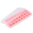 thumbnail image 1 of Bandeja de cubitos de hielo de silicona Cubo de hielo Contenedor de moldes Cubos congelados 24 compa Abanopi Rosa, 1 of 7