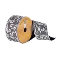 thumbnail image 1 of Vickerman Q180974 Ruban Filigrane Argent Plongeant Noir 2,5 Po x 10 Yards, 1 of 1