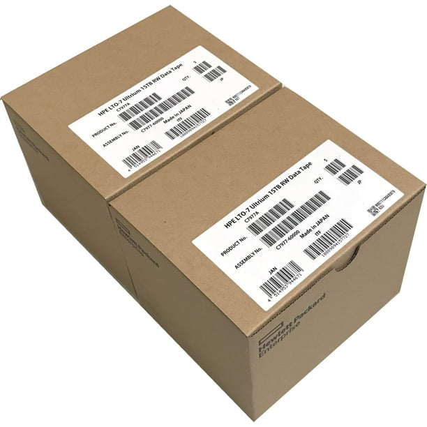 Cartucho de datos HPE LTO 7 Ultrium C7977A 6 TB/15 TB, paquete de 10