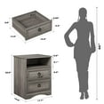 thumbnail image 5 of Furpezoo Nightstand Set of 2, Bedroom Bedside Table with 2 Drawers, Compartment ,Gray, 5 of 11