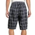 thumbnail image 2 of Men's Plaid Checkered Multi Pocket Elastic Waist Lightweight Casual Cargo Shorts (19 Black, 2XL), 2 of 3