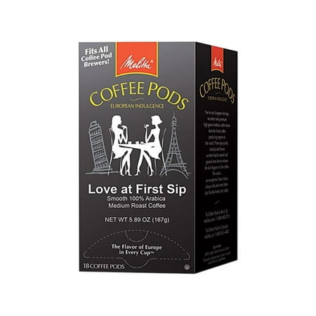 Melitta Love at First Sip Coffee Pods for Senseo & Hamilton Beach Brewers, 18 ct