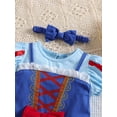 thumbnail image 6 of WIBACKER Infant Baby Girls Princess Romper Costume Onesie Fancy Dress Bodysuit with Headband Halloween Birthday Dresses, 6 of 9