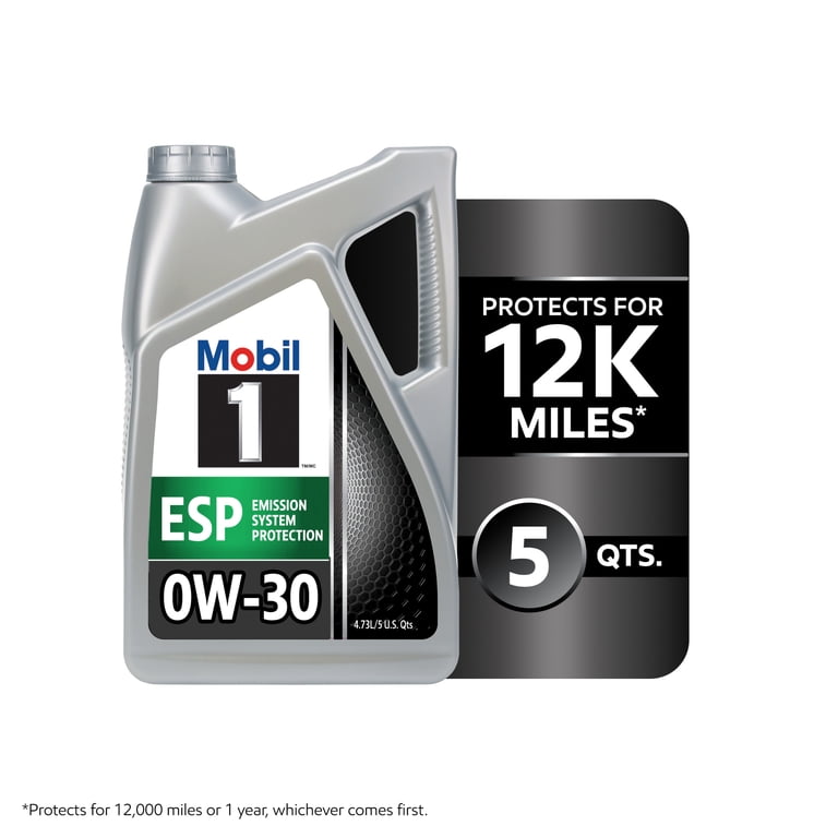 Free Shipping! Mobil 1 ESP Full Synthetic Motor Oil 0W-30 5 Quart