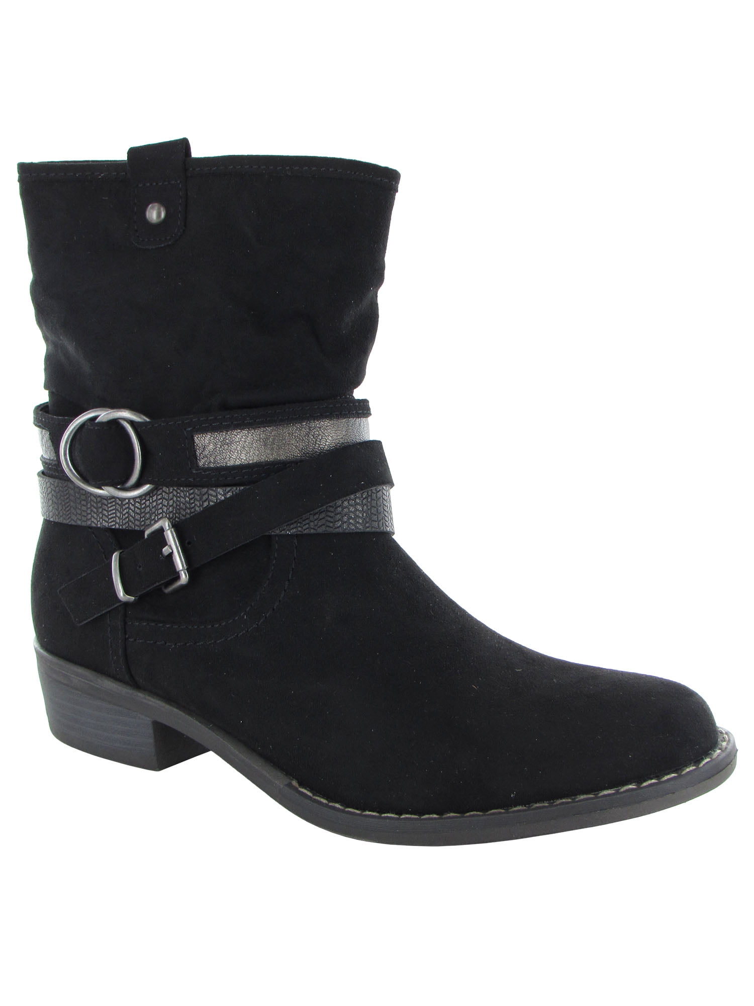 XAPPEAL Womens Shin High Low Heel Slouch Boot Shoes