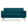 thumbnail image 2 of Pacific With Upholstery, Mid-century Modern, Blue Look Square Back, Modern In Antique Blue, 2 of 5