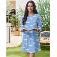 thumbnail image 4 of EKOUAER 3 Pack Cotton Nightgowns for Women Long Sleeve Sleep Shirts for Women Comfy Soft, 4 of 5